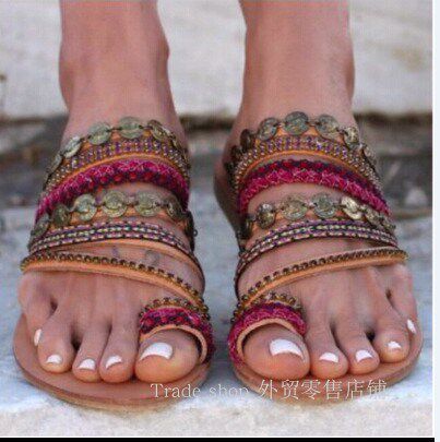 сандалии 凉鞋大码women flat sandals ladies slippers