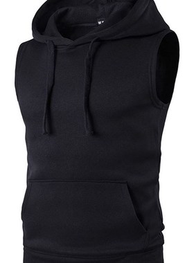 Men Hoody Hoodies Summer Sleeveless Vest Tanktop T Shirt Tee