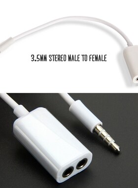 3.5mm Dual Audio Lijn Headset Jack Koptelefoon Splitter Een