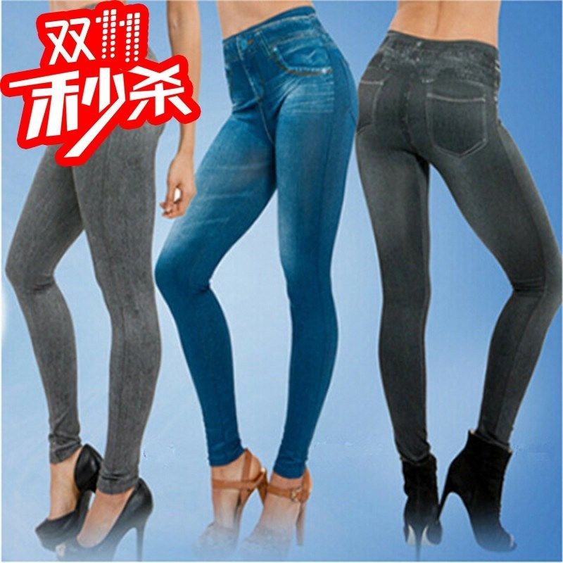 2019 women slim leggings legging jeans pants仿牛仔打底裤妇女