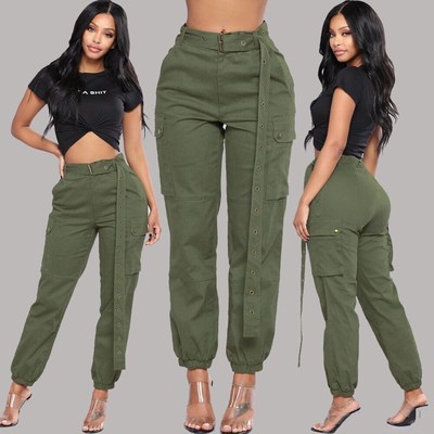 Streetwear Cargo Pants Women Casual Joggers Ladies Pants裤子