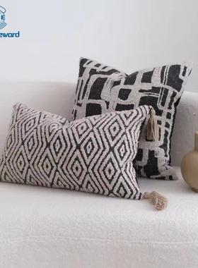 Geometry Throw Pillowcase Sofa Waist Retro Cushion Cover