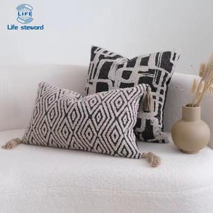 Sofa Pillowcase Waist Retro Cover Geometry Cushion Throw