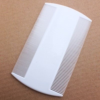 White Dog Comb Durable Double Sided Nit Combs for Head Lice