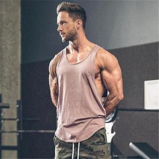 Top Tank Mens Vest Undershirts Fitness sportswear Stringer