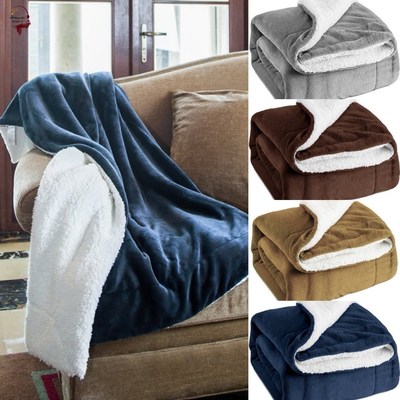 Winter Super Soft Blanket Thick Wool Cover加厚夏尔巴羊羔绒毯