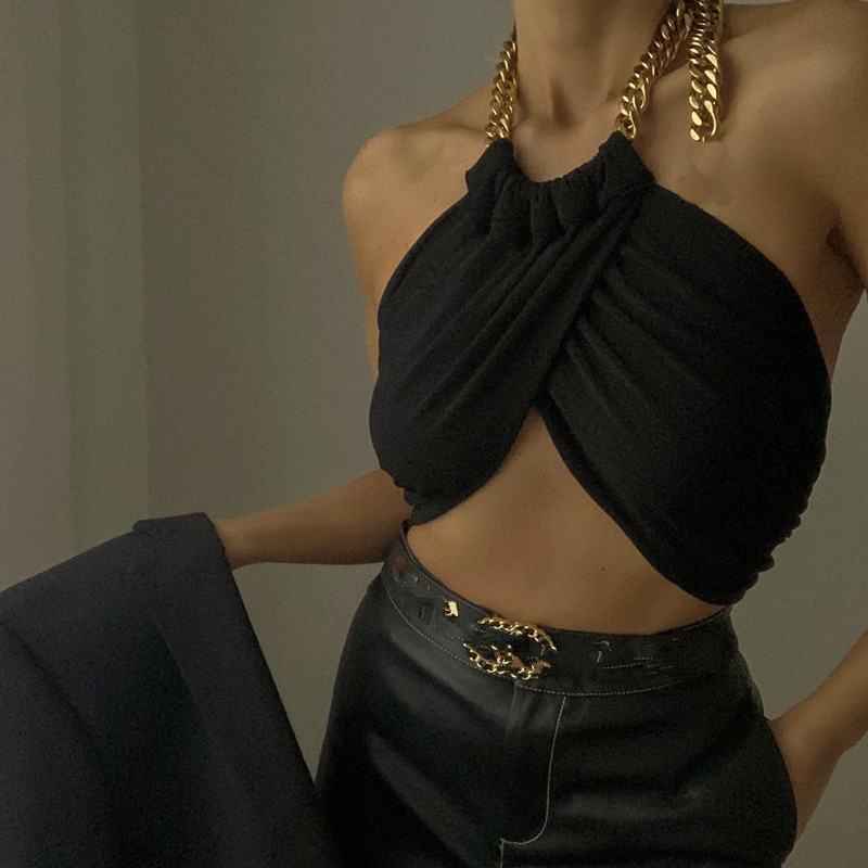 欧美风女装OL风链条挂脖