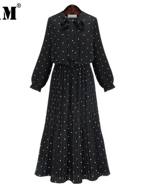 Autumn Long Sleeve Black Chiffon Big Size Dress Women 2019
