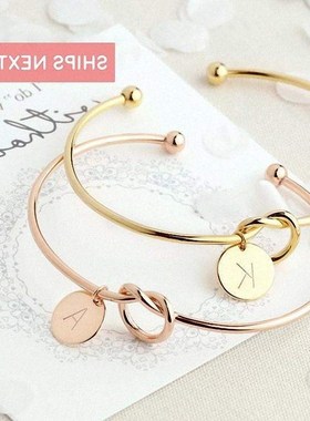 Knotted Bracelet 26 English Letter Bracelets英文字母打结手1