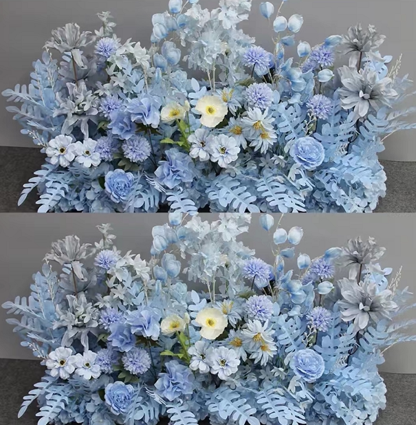 花地排婚庆路引花花舞台仿真排花台新款绢婚礼布置装饰t成品角花