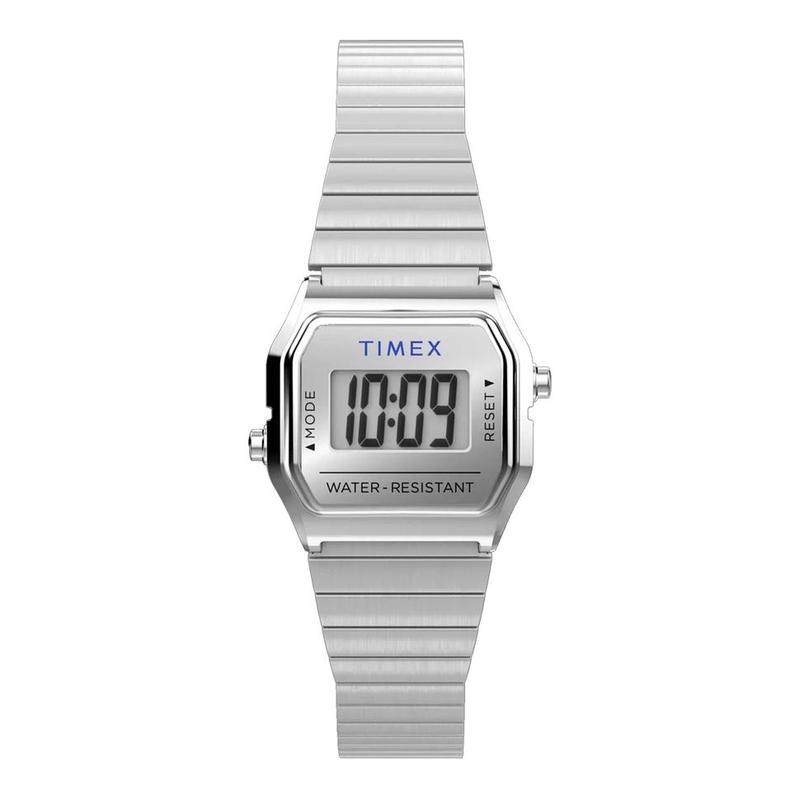 代购Timex天美时男女腕表计时夜光日期闹钟金属钢带防水银色商务
