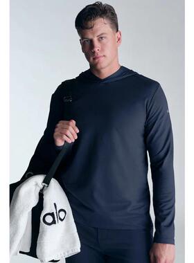 代购ALO YOGA男士运动连帽衫透气排汗四面弹力柔软亲肤轻盈舒适