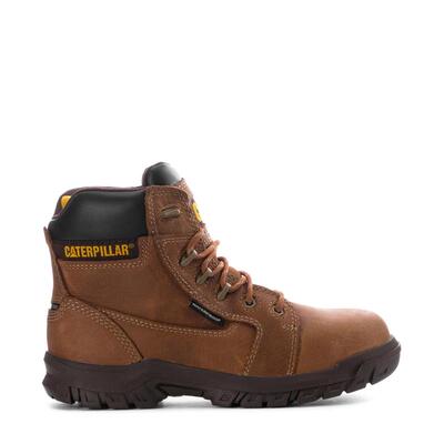 代购CATERPILLAR男士工装靴防水防滑防电击户外靴中帮系带工作靴