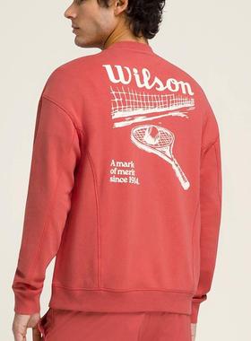 代购Wilson Parkside Crew威尔胜男女情侣网球运动套头卫衣打底