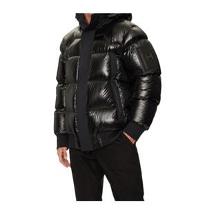 代购Hugo Boss男士羽绒服保暖防风长款连帽拉链鸭绒冬季户外外套