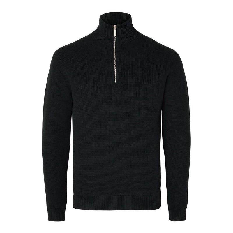 代购SELECTED思莱德男士毛衣保暖贴身黑色拉链秋冬日常针织爆款 - 可可海外代购店出品