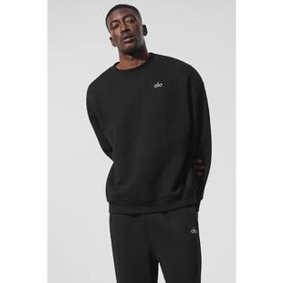 代购ALO YOGA男士卫衣柔软舒适保暖透气宽松版型日常穿搭黑色