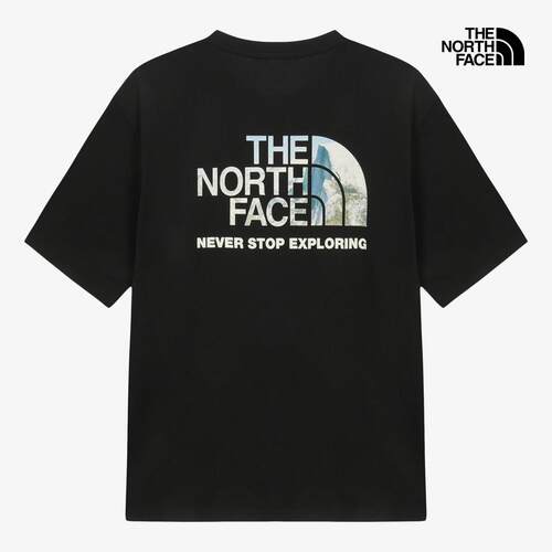 代购THE NORTH FACE北面男士运动T恤透气舒适吸汗轻便黑色短袖