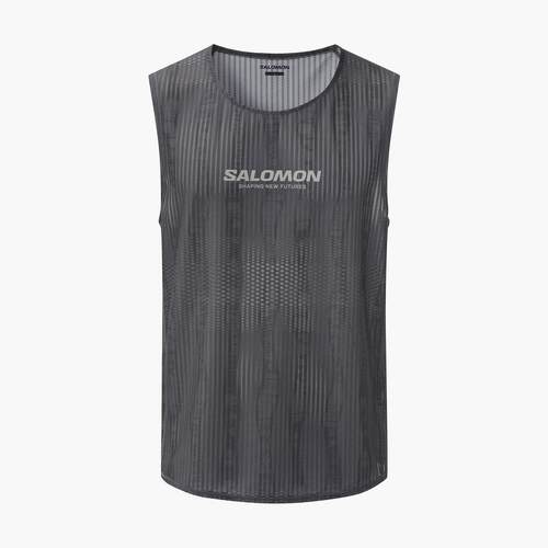 海外代购SALOMON/萨洛蒙男士运动T恤透气轻盈无袖混纺面料