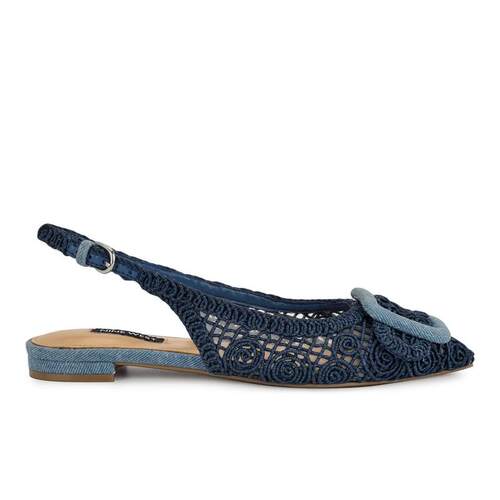 海外代购Nine West/玖熙女士休闲凉鞋透气舒适尖头后绊带通勤