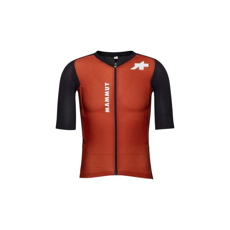 Mammut猛犸象男士户外T恤透气速干贴身骑行服短袖立领运动上衣