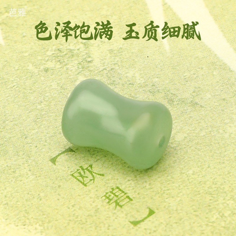 2025天然东陵玉散珠子绿色砂金石翡翠玉石水晶diy男女士手链手串