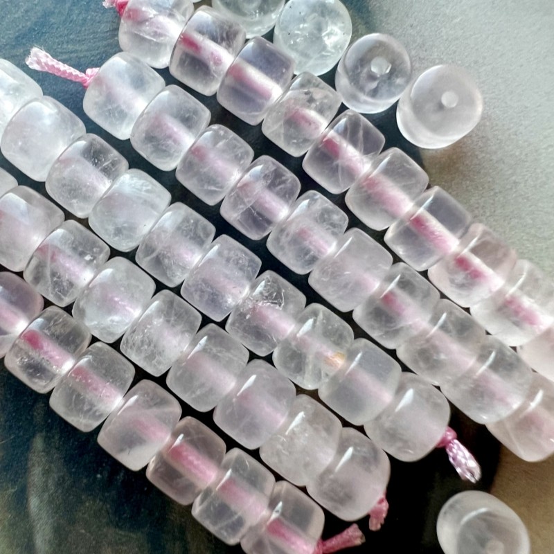 2025天然马粉水晶隔珠隔片diy配件新中式芙蓉晶直切手串女手链男
