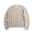 Crew Neck Light Khaki with White Trim