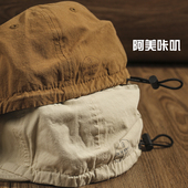 美式 工装 翘檐鸭舌帽棒球帽子 短檐翘舌帽复古水洗个性 W日系设计款