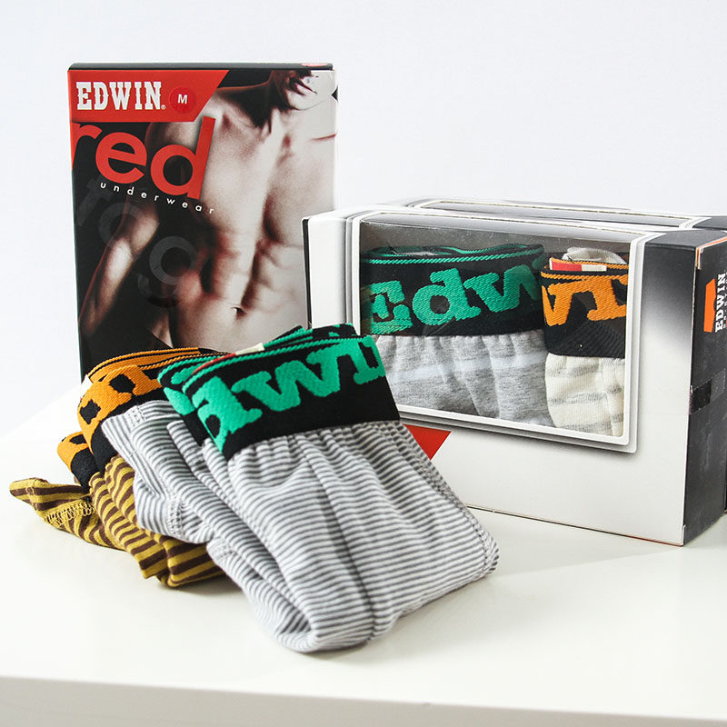 w姚表哥家 男士出口平角裤95%棉舒适透气青年四角裤大码短裤2件装