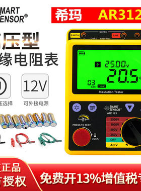 希玛（SMARTSENSOR）AR3125高精度高压兆欧表绝缘电阻测试仪电子