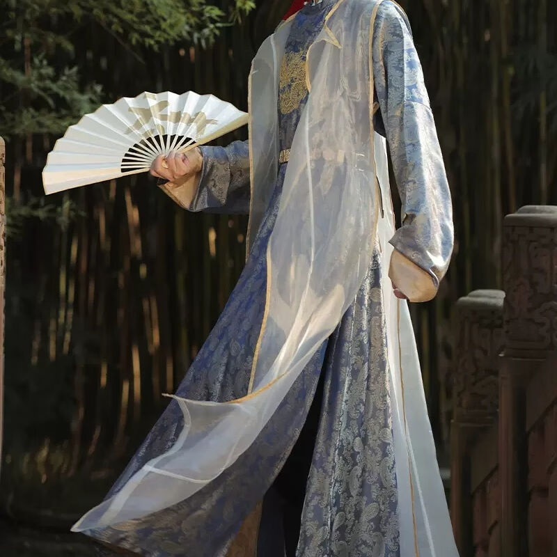 拼续汉服成人男男款唐制圆领袍古装春秋款男生成人古风仙气明制道