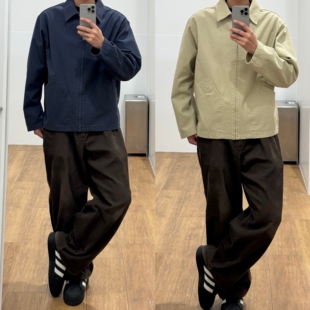 优优合作款男女装休闲拉链茄克底特律翻领外套夹克26新款E484249