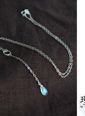 手工定制天然水晶蓝光吊坠项链