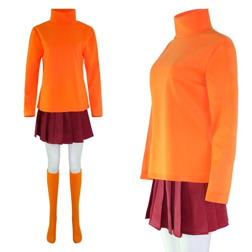 岁千/史酷比狗维尔玛cos服 万圣节角色表演服Scooby-Doo Velma