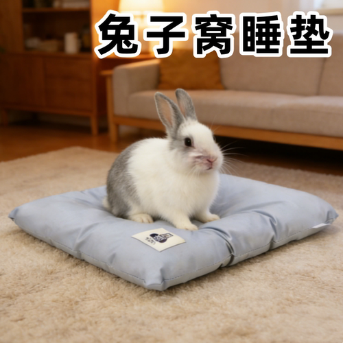 冬季加厚保暖棉质兔子趴趴垫