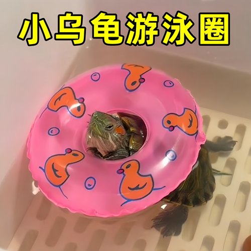 乌龟游泳圈迷你水上漂浮甜甜圈爬宠用品宠物小乌龟玩水专用小玩具