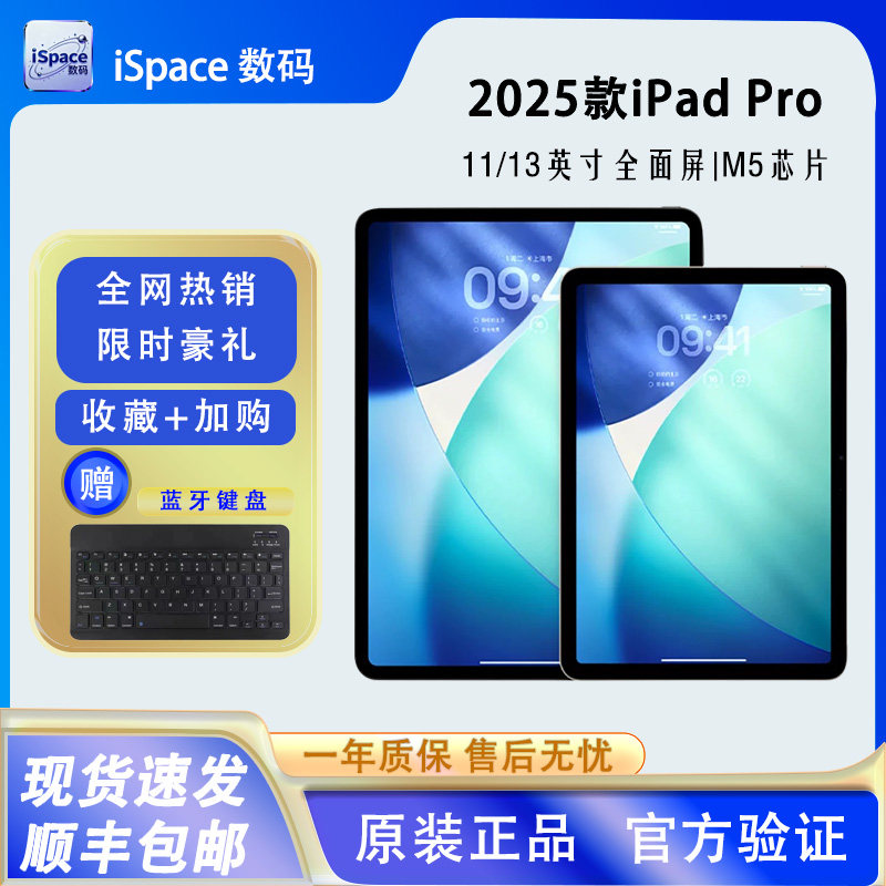 Apple/苹果 11英寸iPad Pro(2025)M5芯片新款平板电脑 24款美版