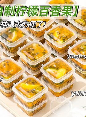 百香果分装盒冷冻辅食纳豆小盒子