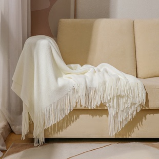 网红北欧针织线毯办公室沙发毯午睡搭盖毯民宿样板间装饰床尾毯子