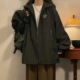 夹克潮 防风运动学生工装 黑色冲锋衣外套女春秋款 宽松休闲百搭薄款