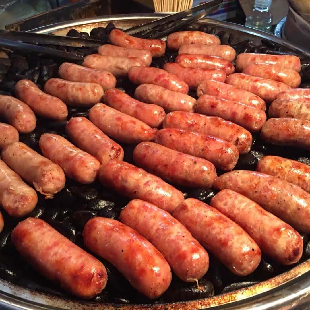 台式道地肠70g 地道肠热狗纯肉肠火山石烤肠商用香肠大号肉肠