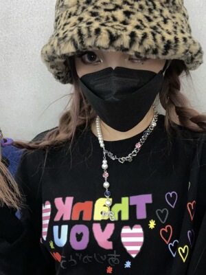 Srrybabe 宝石镶嵌珍珠吊坠拼接项链 百搭珍珠项链 清仓价不退
