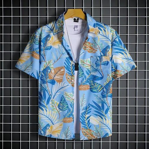 短袖花衬衫海南岛服沙滩服三亚夏威风泰国旅游男情侣休闲宽松外套