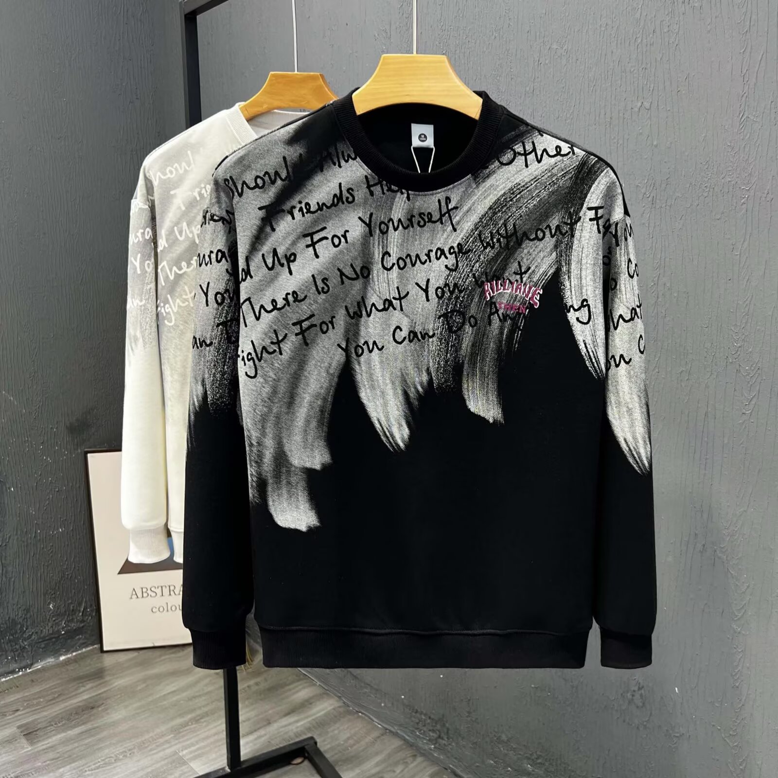 卫衣男士痞帅风潮流印花长袖T袖