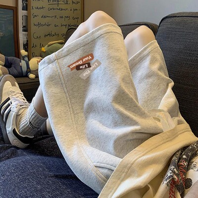 美式纯棉篮球短裤男夏季重磅潮牌休闲大码五分裤宽松训练运动裤子