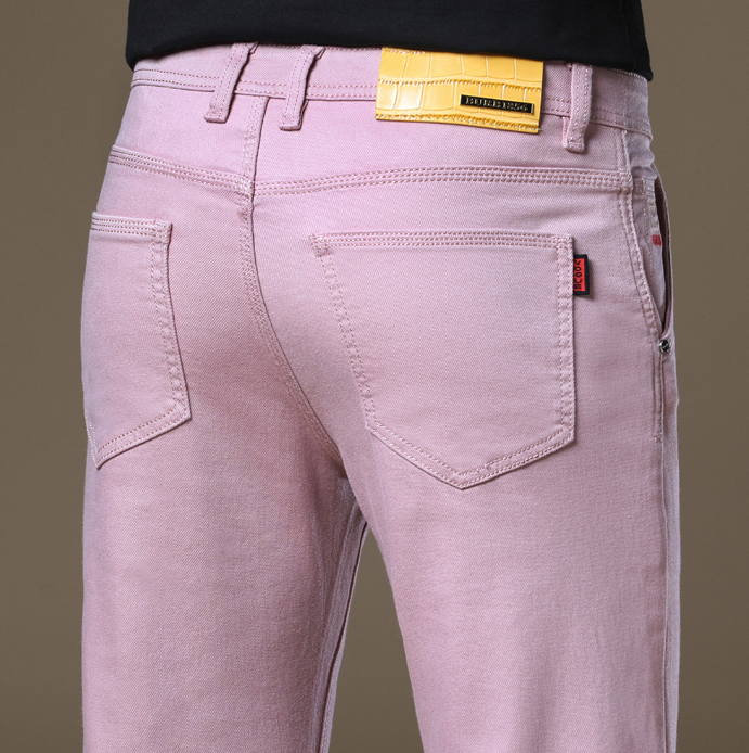 意大利高端牛仔裤男士潮牌秋冬2025新款小直筒弹力修身韩版休闲裤