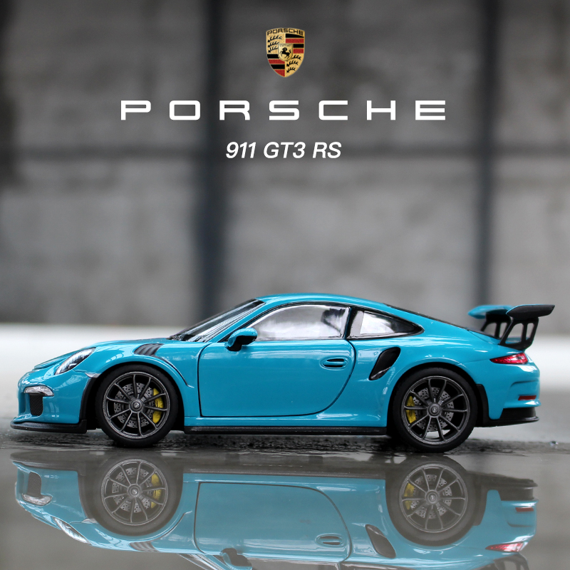 1:24保时捷911 gt3 rs 车模仿真汽车模型porsche原厂合金成人礼物