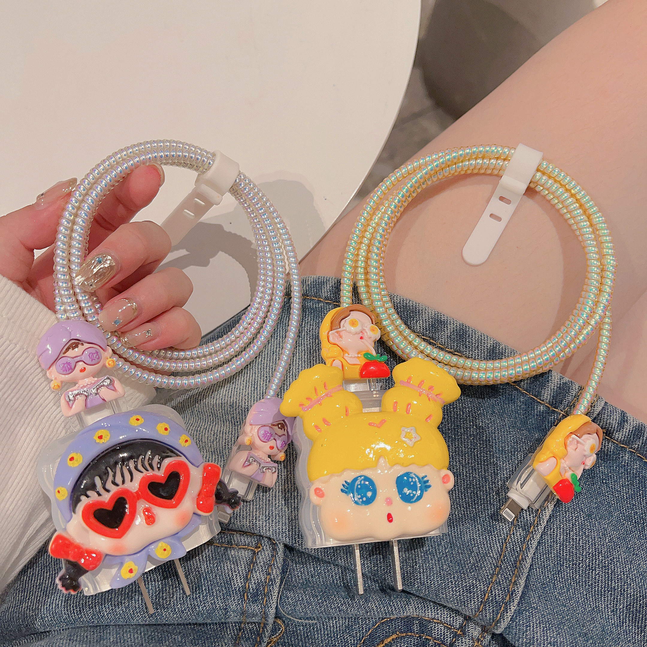 华为荣耀充电头保护套卡通女孩