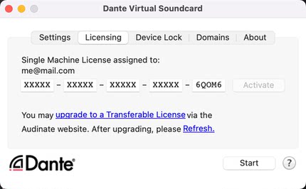 正版Dante虚拟声卡 DVS Dante Virtual Soundcard 4.4 永久使用